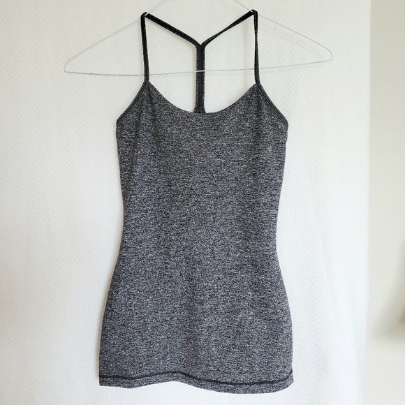 lululemon athletica Tops - Women's Lululemon Heathered Gray Compression Tank top w/bra & inserts Size 2